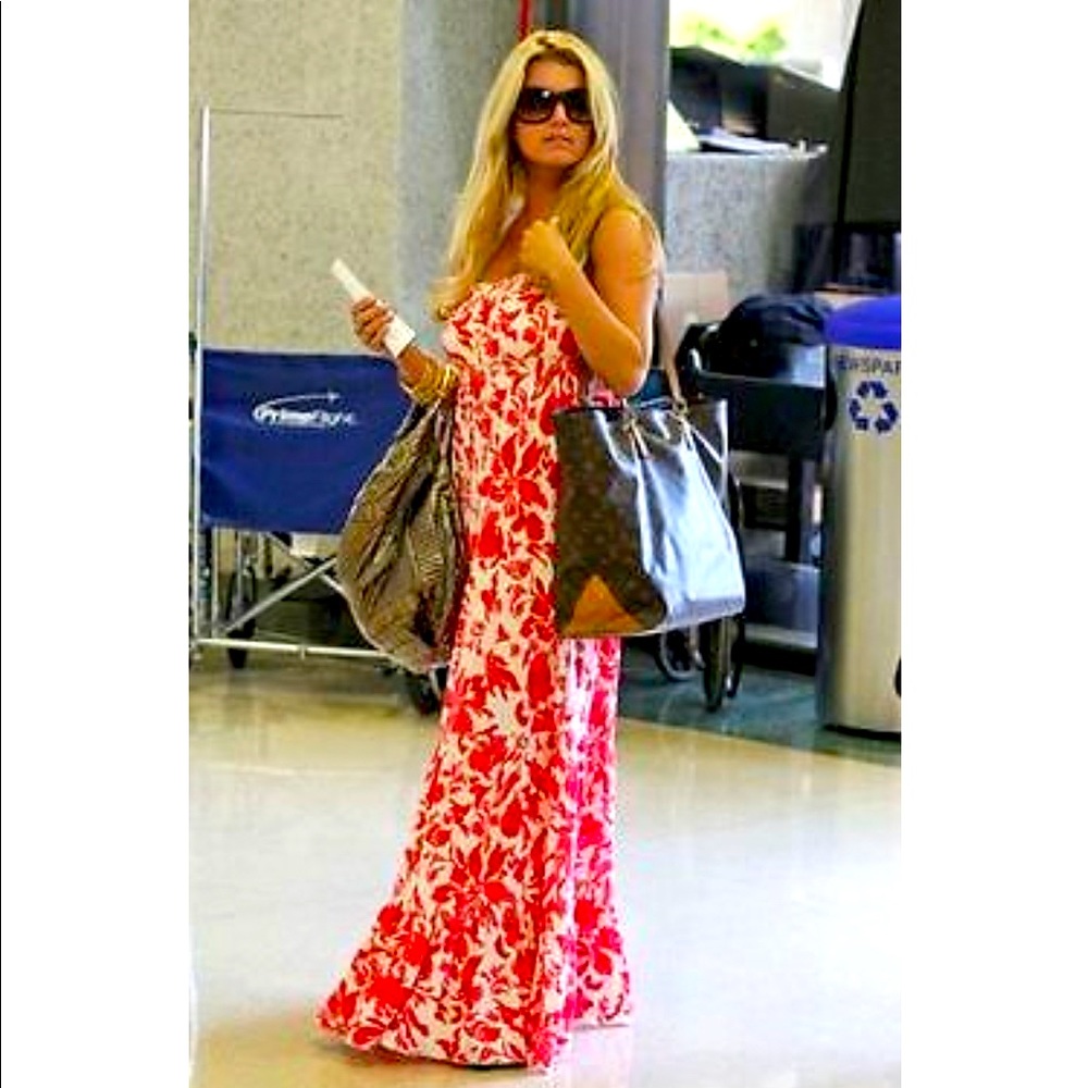 Vintage Juicy Couture Floral Hibiscus Dress ASO Jessica Simpson